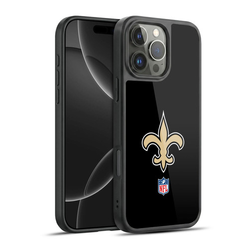 NFL New Orleans Saints Logo Plain Gel Armour Case For Apple iPhone 16 Pro Max