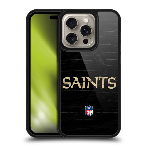 NFL New Orleans Saints Logo Distressed Look Gel Armour Case For Apple iPhone 16 Pro