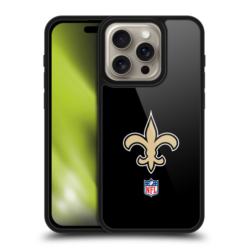 NFL New Orleans Saints Logo Plain Gel Armour Case For Apple iPhone 16 Pro