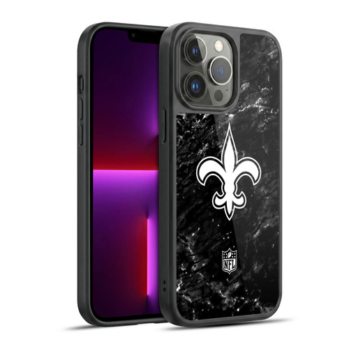 NFL New Orleans Saints Artwork Marble Gel Armour Case For Apple iPhone 13 Pro Max