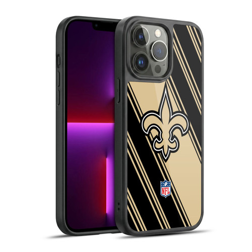NFL New Orleans Saints Artwork Stripes Gel Armour Case For Apple iPhone 13 Pro Max