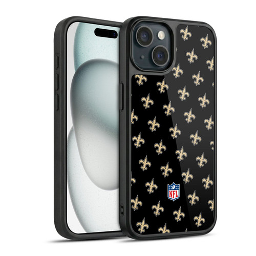 NFL New Orleans Saints Artwork Patterns Gel Armour Case For Apple iPhone 15