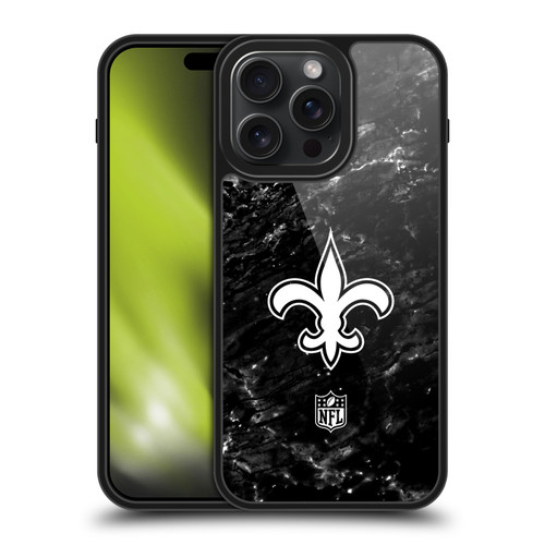 NFL New Orleans Saints Artwork Marble Gel Armour Case For Apple iPhone 15 Pro Max