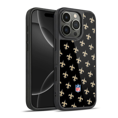 NFL New Orleans Saints Artwork Patterns Gel Armour Case For Apple iPhone 16 Pro