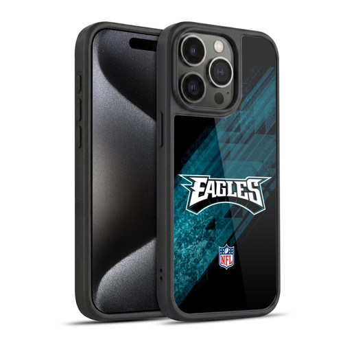 NFL Philadelphia Eagles Logo Blur Gel Armour Case For Apple iPhone 15 Pro