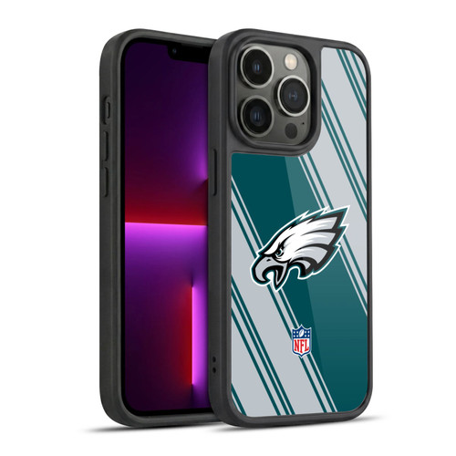 NFL Philadelphia Eagles Artwork Stripes Gel Armour Case For Apple iPhone 13 Pro