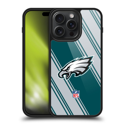 NFL Philadelphia Eagles Artwork Stripes Gel Armour Case For Apple iPhone 15 Pro Max