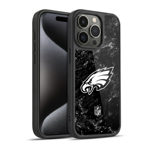 NFL Philadelphia Eagles Artwork Marble Gel Armour Case For Apple iPhone 15 Pro