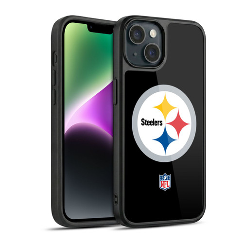 NFL Pittsburgh Steelers Logo Plain Gel Armour Case For Apple iPhone 14
