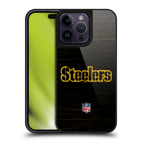 NFL Pittsburgh Steelers Logo Distressed Look Gel Armour Case For Apple iPhone 14 Pro Max NFL Pittsburgh Steelers Logo Distressed Look Gel Armour Case For Apple iPhone 14 Pro Max
