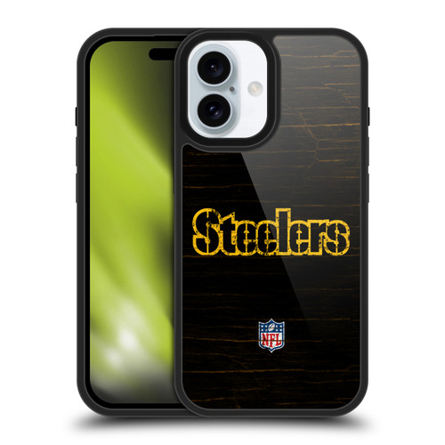 NFL Pittsburgh Steelers Logo Distressed Look Gel Armour Case For Apple iPhone 16 NFL Pittsburgh Steelers Logo Distressed Look Gel Armour Case For Apple iPhone 16