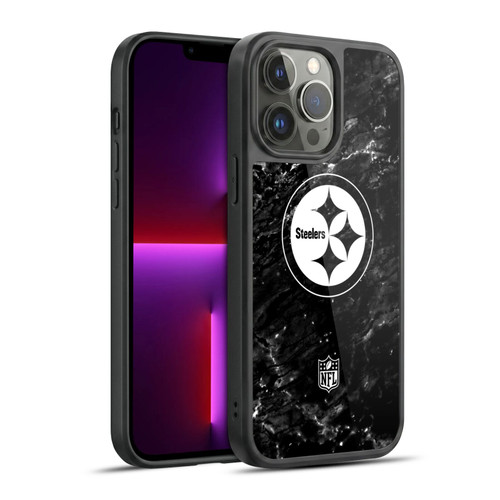 NFL Pittsburgh Steelers Artwork Marble Gel Armour Case For Apple iPhone 13 Pro Max