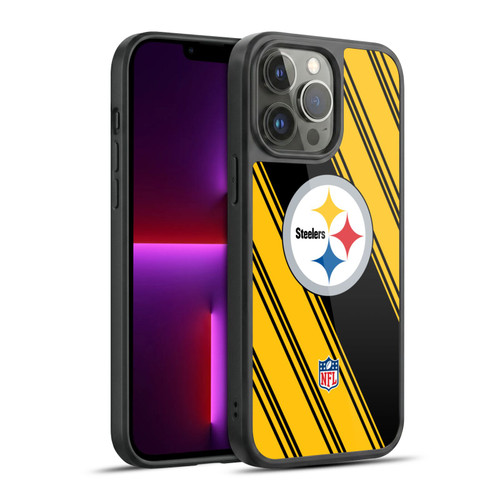 NFL Pittsburgh Steelers Artwork Stripes Gel Armour Case For Apple iPhone 13 Pro Max