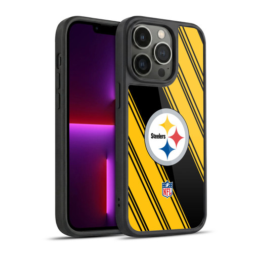 NFL Pittsburgh Steelers Artwork Stripes Gel Armour Case For Apple iPhone 13 Pro