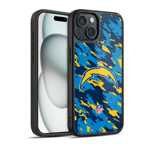 NFL Los Angeles Chargers Logo Camou Gel Armour Case For Apple iPhone 15