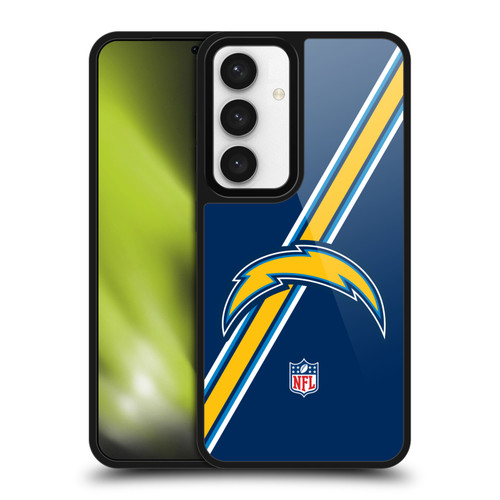 NFL Los Angeles Chargers Logo Stripes Gel Armour Case For Samsung Galaxy S24 5G