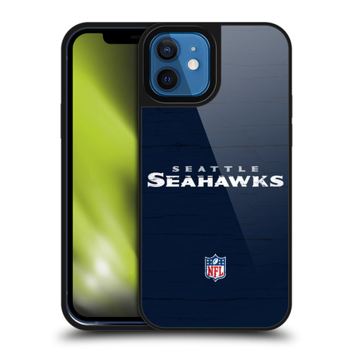 NFL Seattle Seahawks Logo Distressed Look Gel Armour Case For Apple iPhone 12 / iPhone 12 Pro