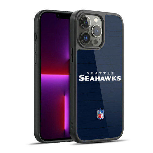 NFL Seattle Seahawks Logo Distressed Look Gel Armour Case For Apple iPhone 13 Pro Max