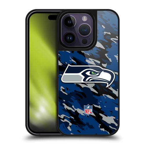 NFL Seattle Seahawks Logo Camou Gel Armour Case For Apple iPhone 14 Pro