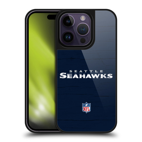 NFL Seattle Seahawks Logo Distressed Look Gel Armour Case For Apple iPhone 14 Pro