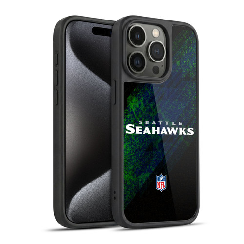 NFL Seattle Seahawks Logo Blur Gel Armour Case For Apple iPhone 15 Pro