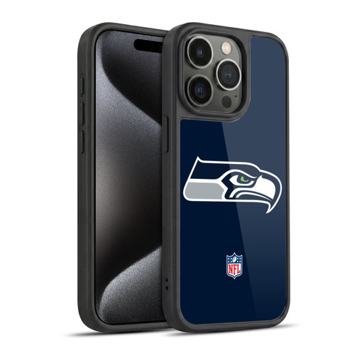 NFL Seattle Seahawks Logo Plain Gel Armour Case For Apple iPhone 15 Pro