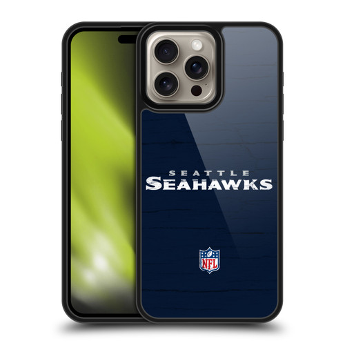 NFL Seattle Seahawks Logo Distressed Look Gel Armour Case For Apple iPhone 16 Pro Max