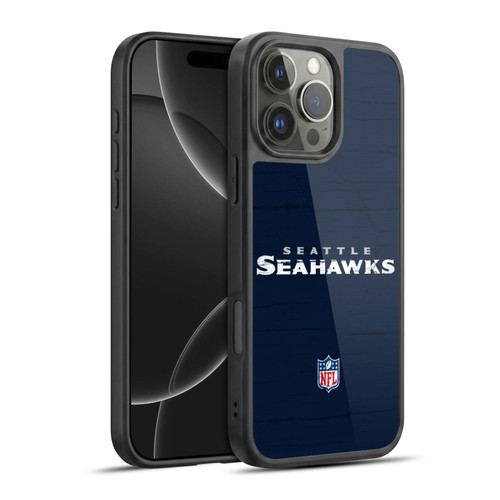 NFL Seattle Seahawks Logo Distressed Look Gel Armour Case For Apple iPhone 16 Pro Max