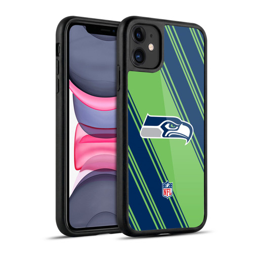 NFL Seattle Seahawks Artwork Stripes Gel Armour Case For Apple iPhone 11