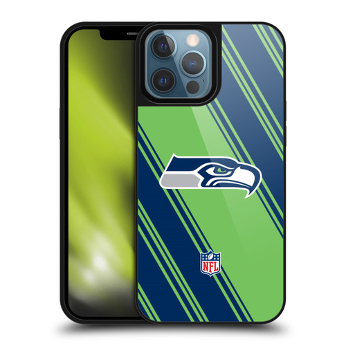 NFL Seattle Seahawks Artwork Stripes Gel Armour Case For Apple iPhone 13 Pro Max
