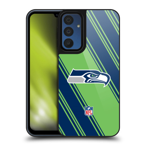 NFL Seattle Seahawks Artwork Stripes Gel Armour Case For Samsung Galaxy A15