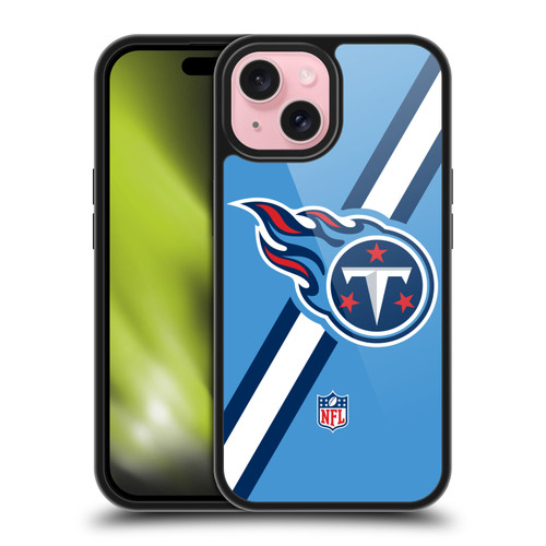 NFL Tennessee Titans Logo Stripes Gel Armour Case For Apple iPhone 15