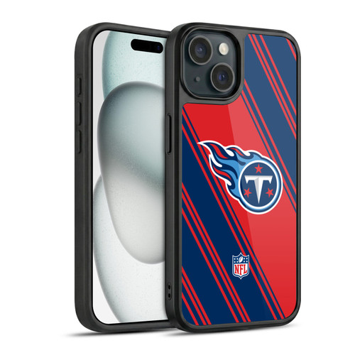 NFL Tennessee Titans Artwork Stripes Gel Armour Case For Apple iPhone 15