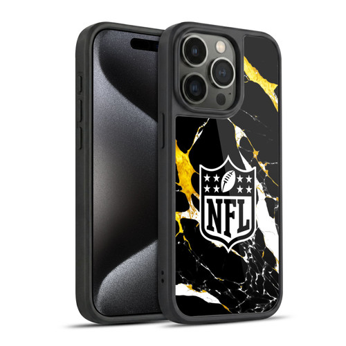 NFL Shield Marble Gel Armour Case For Apple iPhone 15 Pro