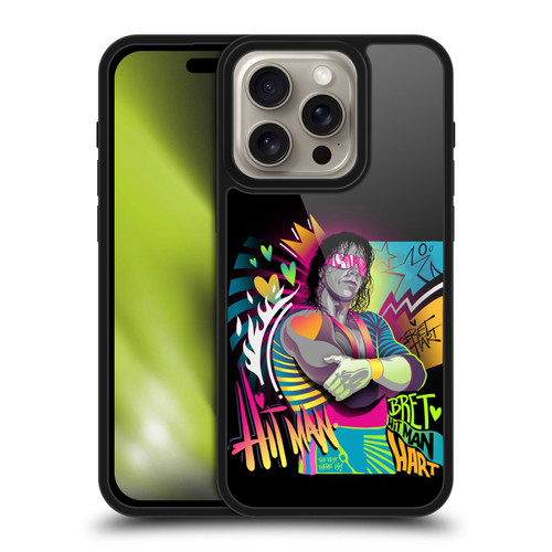 WWE Bret Hart Neon Art Gel Armour Case For Apple iPhone 16 Pro