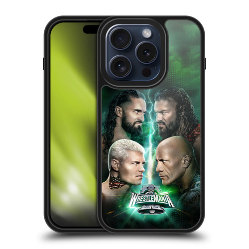 WWE Wrestlemania 40 Key Art Poster Gel Armour Case For Apple iPhone 15 Pro