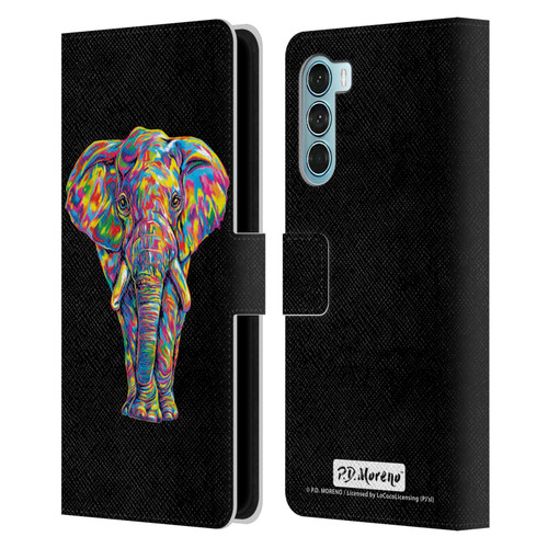 P.D. Moreno Animals Elephant Leather Book Wallet Case Cover For Motorola Edge S30 / Moto G200 5G