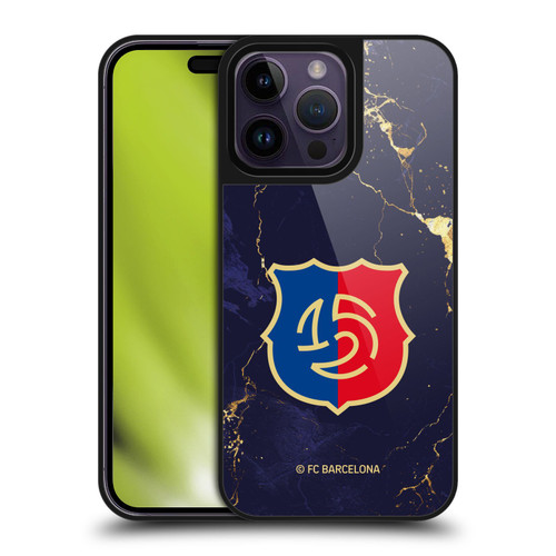 FC Barcelona 125th Anniversary Logo Marble Gel Armour Case For Apple iPhone 14 Pro Max