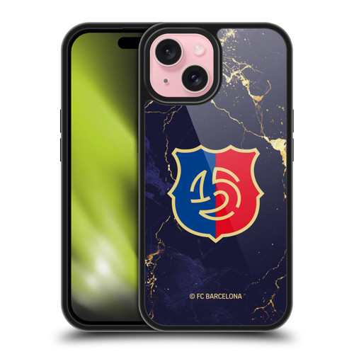 FC Barcelona 125th Anniversary Logo Marble Gel Armour Case For Apple iPhone 15