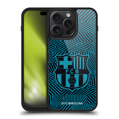 FC Barcelona Crest Black Gel Armour Case For Apple iPhone 15 Pro Max