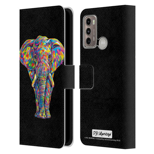 P.D. Moreno Animals Elephant Leather Book Wallet Case Cover For Motorola Moto G60 / Moto G40 Fusion
