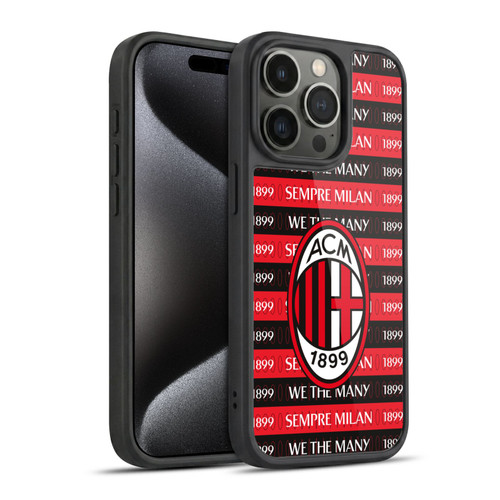AC Milan Art Milan 1899 Gel Armour Case For Apple iPhone 15 Pro