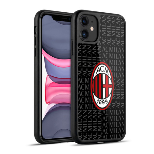 AC Milan Crest Patterns Red And Grey Gel Armour Case For Apple iPhone 11