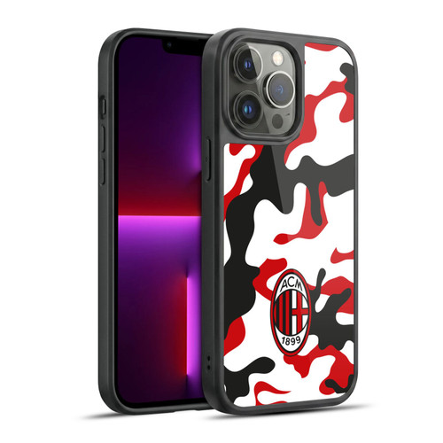 AC Milan Crest Patterns Camouflage Gel Armour Case For Apple iPhone 13 Pro Max