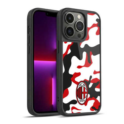 AC Milan Crest Patterns Camouflage Gel Armour Case For Apple iPhone 13 Pro