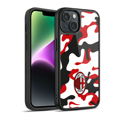AC Milan Crest Patterns Camouflage Gel Armour Case For Apple iPhone 14