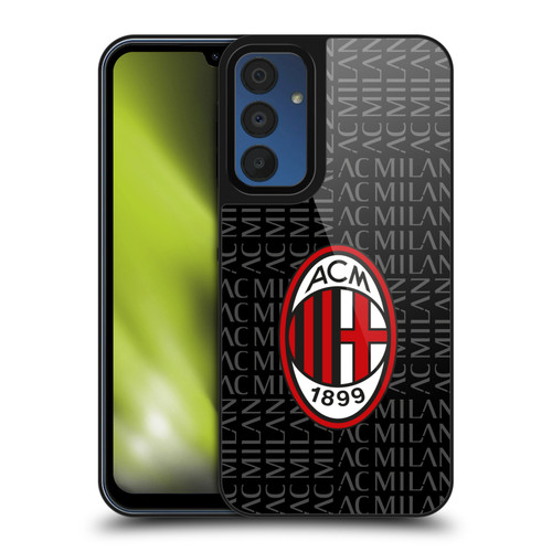 AC Milan Crest Patterns Red And Grey Gel Armour Case For Samsung Galaxy A15