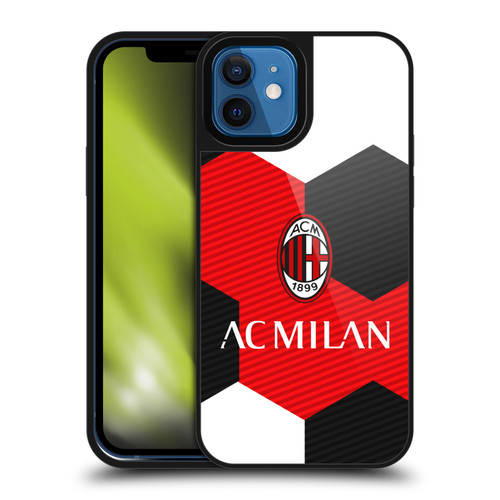 AC Milan Crest Ball Gel Armour Case For Apple iPhone 12 / iPhone 12 Pro