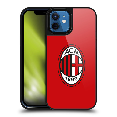 AC Milan Crest Full Colour Red Gel Armour Case For Apple iPhone 12 / iPhone 12 Pro