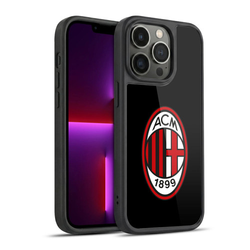 AC Milan Crest Full Colour Black Gel Armour Case For Apple iPhone 13 Pro